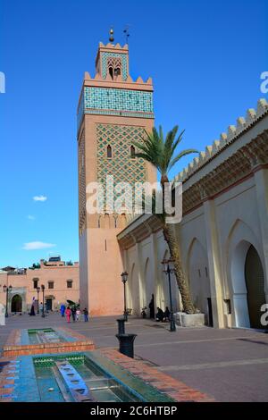 Marrakesch, Marokko - 22. November 2014: Moschee de la Kasbah alias El-Mansour-Moschee Stockfoto