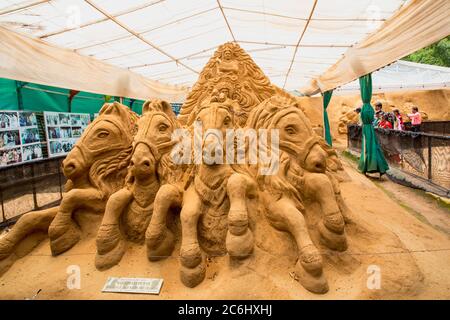 Touristenattraktionen in mysore, mysuru, Karnataka, südindien, mysore Zoo, mysuru tempe, mysore Tourismus und Straße Verkäufer, Sandmuseum, Skulpturenmuseum mysore Stockfoto