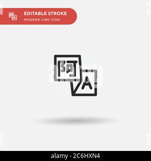 Übersetzung einfaches Vektor-Symbol. Illustration Symbol Design Vorlage für Web mobile UI Element. Perfekte Farbe modernes Piktogramm auf bearbeitbaren Strich. Tran Stock Vektor