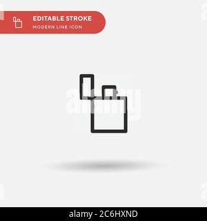 Einfaches Vektor-Symbol für Ligther. Illustration Symbol Design Vorlage für Web mobile UI Element. Perfekte Farbe modernes Piktogramm auf bearbeitbaren Strich. Ligther Stock Vektor