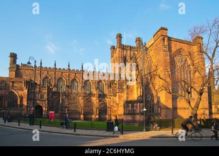Chester Kathedrale, Stadtzentrum, England, großbritannien Stockfoto