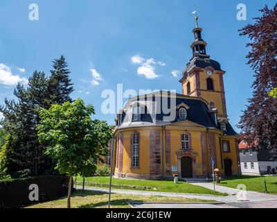 Stadtkirche Zella-Mehlis in Thüringen Stockfoto