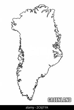 Grönland-Übersichtskarte Stock Vektor