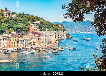 Portofino Dorf an der italienischen riviera