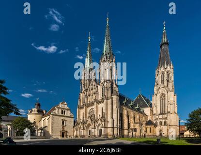St. Wenzel Kathedrale in Olomouc, Mähren, Tschechische Republik Stockfoto