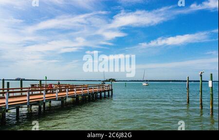 pier an der Florida Golfküste Stockfoto