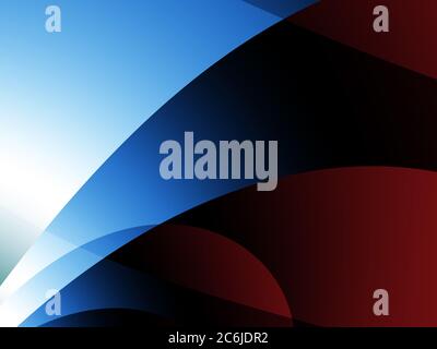 Rote und blaue Minimal abstrakte Komposition Stockfoto
