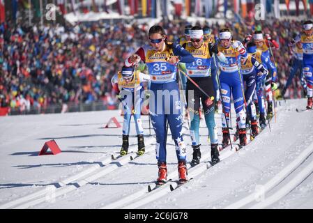 Rosie Brennan aus den USA bei den FIS Nordischen Weltmeisterschaften 2019 in Seefeld, Österreich. Stockfoto