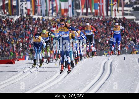 Rosie Brennan aus den USA bei den FIS Nordischen Weltmeisterschaften 2019 in Seefeld, Österreich. Stockfoto