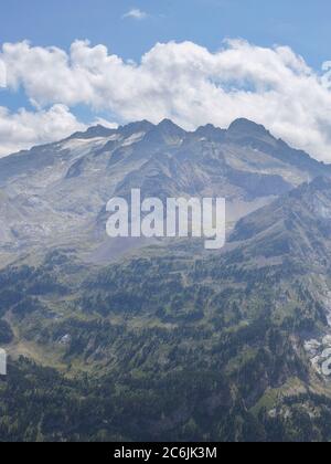 Benasque, Huesca/Spanien; 24. August 2017. Der Naturpark Posets-Maladeta ist ein spanischer geschützter Naturraum. Stockfoto