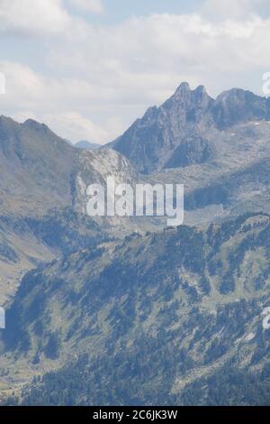 Benasque, Huesca/Spanien; 24. August 2017. Der Naturpark Posets-Maladeta ist ein spanischer geschützter Naturraum. Stockfoto