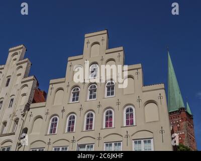 Alte Häuser in lübeck Stockfoto