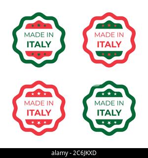 Made in Italy Zeichen, Etikett und Emblem Vektor Illustration Stock Illustration Stock Vektor