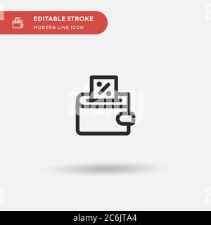 Einfaches Vektor-Symbol für Brieftasche. Illustration Symbol Design Vorlage für Web mobile UI Element. Perfekte Farbe modernes Piktogramm auf bearbeitbaren Strich. Wallet-Symbole für Ihr Geschäftsprojekt Stock Vektor