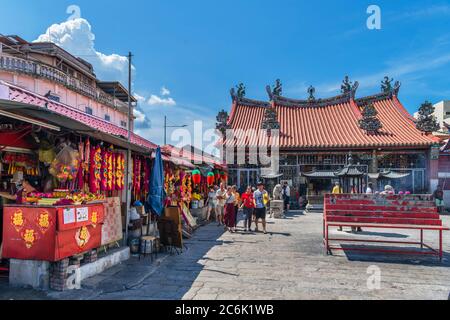 Tempel der Göttin der Barmherzigkeit (Kuan Yin Teng), Kolonialbezirk, George Town, Penang, Malaysia Stockfoto