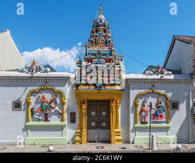 Sri Mahamariamman Tempel, Jalan Masjid Kapitan Keling, Kolonialbezirk, George Town, Penang, Malaysia Stockfoto