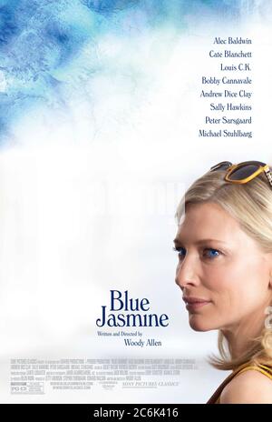 Blue Jasmine (2013) Regie: Woody Allen mit Kate Blanchett, Alec Baldwin und Peter Sarsgaard. Eine New Yorker Sozialite mit Themen kommt in San Francisco zusammen mit ihren Themen an. Stockfoto