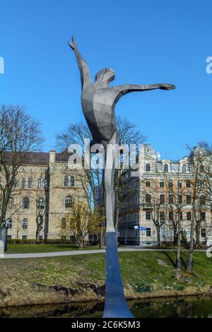 Denkmal der großen lettischen Balletttänzerin Maris Liepa Stockfoto