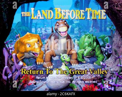 The Land Before Time Return to the Great Valley – Sony PlayStation 1 PS1 PSX – nur für redaktionelle Zwecke Stockfoto