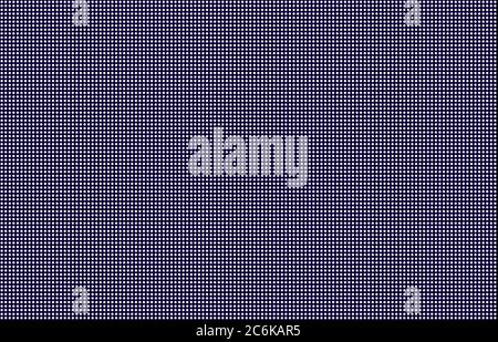 LED-Bildschirmhintergrund, weiße Monitorpunkte. Nahaufnahme der Makrotextur des Displays. Stock Vektor