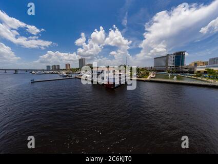 Fort Myers Waterfront Szene um 2020 Stockfoto