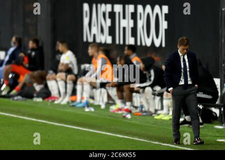 Craven Cottage, London, Großbritannien. Juli 2020. English Championship Football, Fulham versus Cardiff City; Fulham Manager Scott Parker Kredit: Action Plus Sports/Alamy Live News Stockfoto