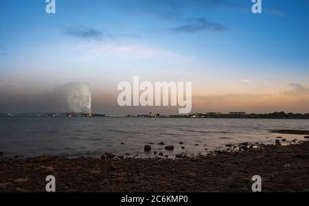 König Fahds Brunnen in Jeddah, West-Saudi-Arabien Stockfoto