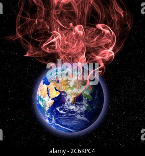 Globale Erwärmung, konzeptionelle Darstellung. Stockfoto