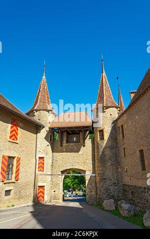 Schweiz, Kanton Neuchatel, Colombier Stockfoto