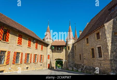 Schweiz, Kanton Neuchatel, Colombier Stockfoto