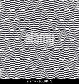 Rhombus monochrom nahtloses Muster. Vektor flache Grafik Illustration für Hintergrund und Design Stock Vektor