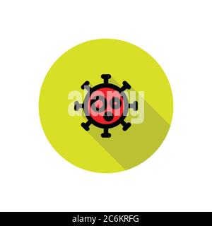 Coronavirus-Liniensymbol, Vektorfarbendarstellung Stock Vektor