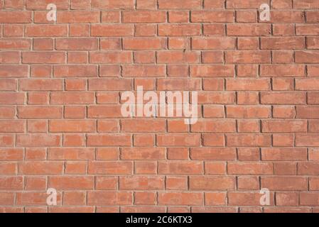 Neue Ziegelwand, Vollformat. Stockfoto