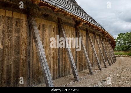 The King's Hall in the Land of Legends, Lejre, Dänemark, 9. Juli 2020 Stockfoto