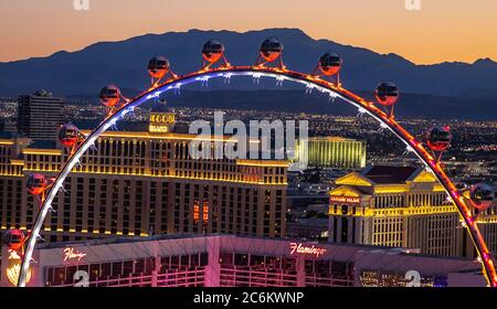 Las Vegas, NV, USA. Juli 2020. Luftaufnahmen des Las Vegas Strip in Las Vegas, NV am 9. Juli 2020. Kredit: Erik Kabik Fotografie/Media Punch/Alamy Live Nachrichten Stockfoto