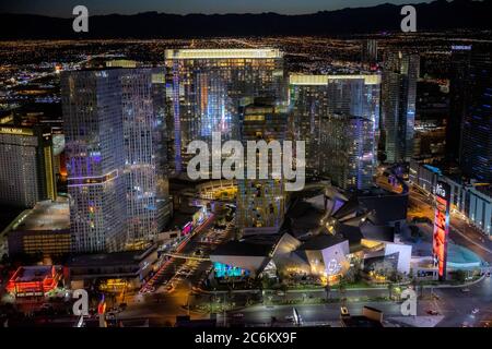 Las Vegas, NV, USA. Juli 2020. Luftaufnahmen des Las Vegas Strip in Las Vegas, NV am 9. Juli 2020. Kredit: Erik Kabik Fotografie/Media Punch/Alamy Live Nachrichten Stockfoto