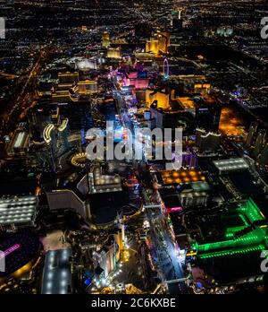 Las Vegas, NV, USA. Juli 2020. Luftaufnahmen des Las Vegas Strip in Las Vegas, NV am 9. Juli 2020. Kredit: Erik Kabik Fotografie/Media Punch/Alamy Live Nachrichten Stockfoto