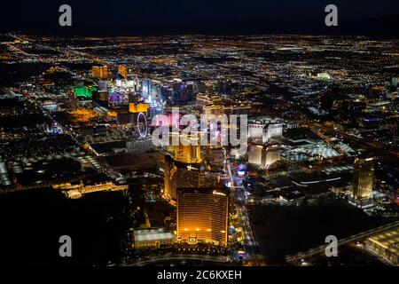 Las Vegas, NV, USA. Juli 2020. Luftaufnahmen des Las Vegas Strip in Las Vegas, NV am 9. Juli 2020. Kredit: Erik Kabik Fotografie/Media Punch/Alamy Live Nachrichten Stockfoto
