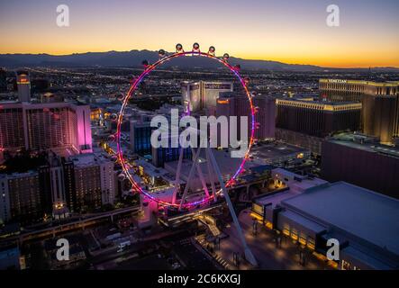 Las Vegas, NV, USA. Juli 2020. Luftaufnahmen des Las Vegas Strip in Las Vegas, NV am 9. Juli 2020. Kredit: Erik Kabik Fotografie/Media Punch/Alamy Live Nachrichten Stockfoto
