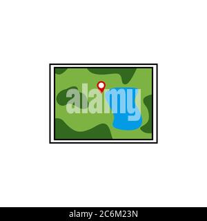 Kartenvektor Grafik Design Illustration Stock Vektor