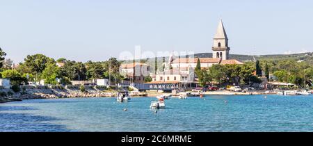 Historische Stadt Osor mit Brücken Inseln Cres und Losinj, Kroatien Stockfoto