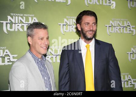 Die Produzenten Brad Fuller und Andrew Form kommen auf dem grünen Teppich für die Special Event Vorführung im Hoyts Kino, The Entertainment Quarter, lang Road Stockfoto