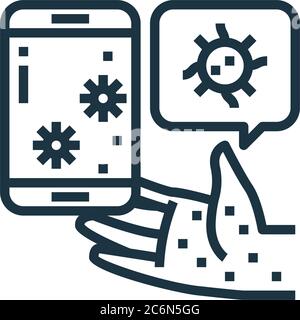 Smartphone Vektor-Symbol. Smartphone editierbaren Schlaganfall. Smartphone linearen Symbol für die Verwendung auf Web-und mobile Apps, Logo, Printmedien. Dünne Linie Stock Vektor