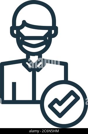 Maske Vektor-Symbol. Maske editierbare Kontur. Maske linearen Symbol für die Verwendung auf Web-und mobile Apps, Logo, Printmedien. Dünne Linie. Vektor isoliert Stock Vektor