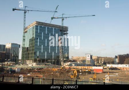 Die neue amerikanische Botschaft wird in Nine Elms, Vauxhall, London, Großbritannien, gebaut Stockfoto