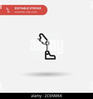 Prothese einfaches Vektor-Symbol. Illustration Symbol Design Vorlage für Web mobile UI Element. Perfekte Farbe modernes Piktogramm auf bearbeitbaren Strich. Prost Stock Vektor