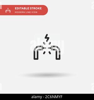 Einfaches Vektorsymbol für die elektrische Zentrale. Illustration Symbol Design Vorlage für Web mobile UI Element. Perfekte Farbe modernes Piktogramm auf bearbeitbaren Strich. Stock Vektor