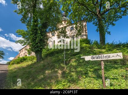 Burg Grabstejn, in der Nähe der Stadt Hradek nad Nisou, Böhmen, Region Liberec, Tschechische Republik Stockfoto