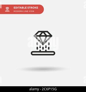 Einfaches Hologramm-Vektorsymbol. Illustration Symbol Design Vorlage für Web mobile UI Element. Perfekte Farbe modernes Piktogramm auf bearbeitbaren Strich. Hologra Stock Vektor