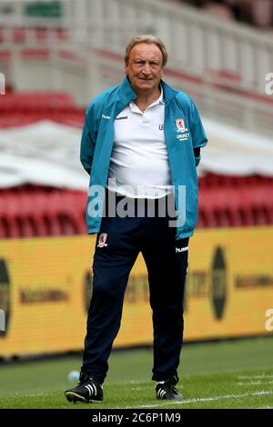 Middlesbrough-Manager Neil Warnock während des Sky Bet Championship-Spiels im Riverside Stadium in Middlesbrough Stockfoto